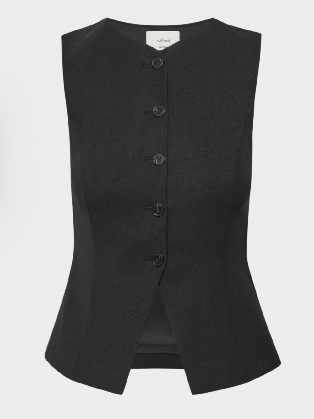 Aritzia | Wilfred Regal Wool Vest in Black - Size 6 (BNWT)